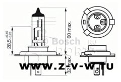  H4 Pure Light Standard 60/55W 12V P43t